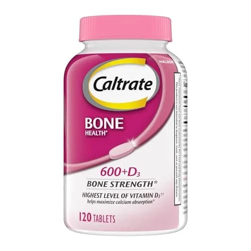 Caltrate 600 Plus D3 Calcium and Vitamin D Supplement Tablets 120 Count | Supports Bone Health thumbnail 1
