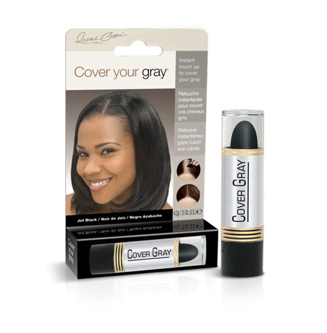 Cover Your Gray Hair Color Touch-Up Stick Black | Temporary Gray Coverage for All Hair Colors - main product image