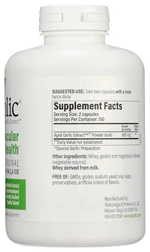 Kyolic Aged Garlic Extract Formula 100 Capsules thumbnail 7