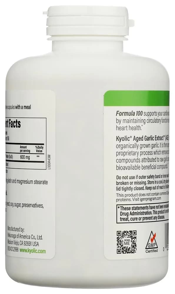 Kyolic Aged Garlic Extract Formula 100 Capsules thumbnail 3