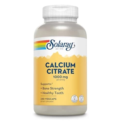 SOLARAY Calcium Citrate 1000 mg 240 Count | Bone & Teeth Support, Gentle Digestion Formula, 60 Servings, Vegan, Lab Verified thumbnail 1