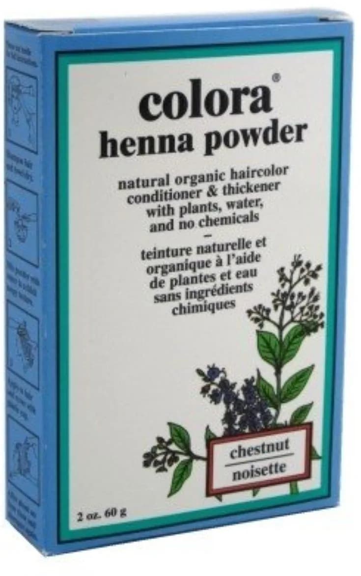 Colora Henna Powder Chestnut 56g (2 Ounce) | Natural Organic Hair Color & Conditioner