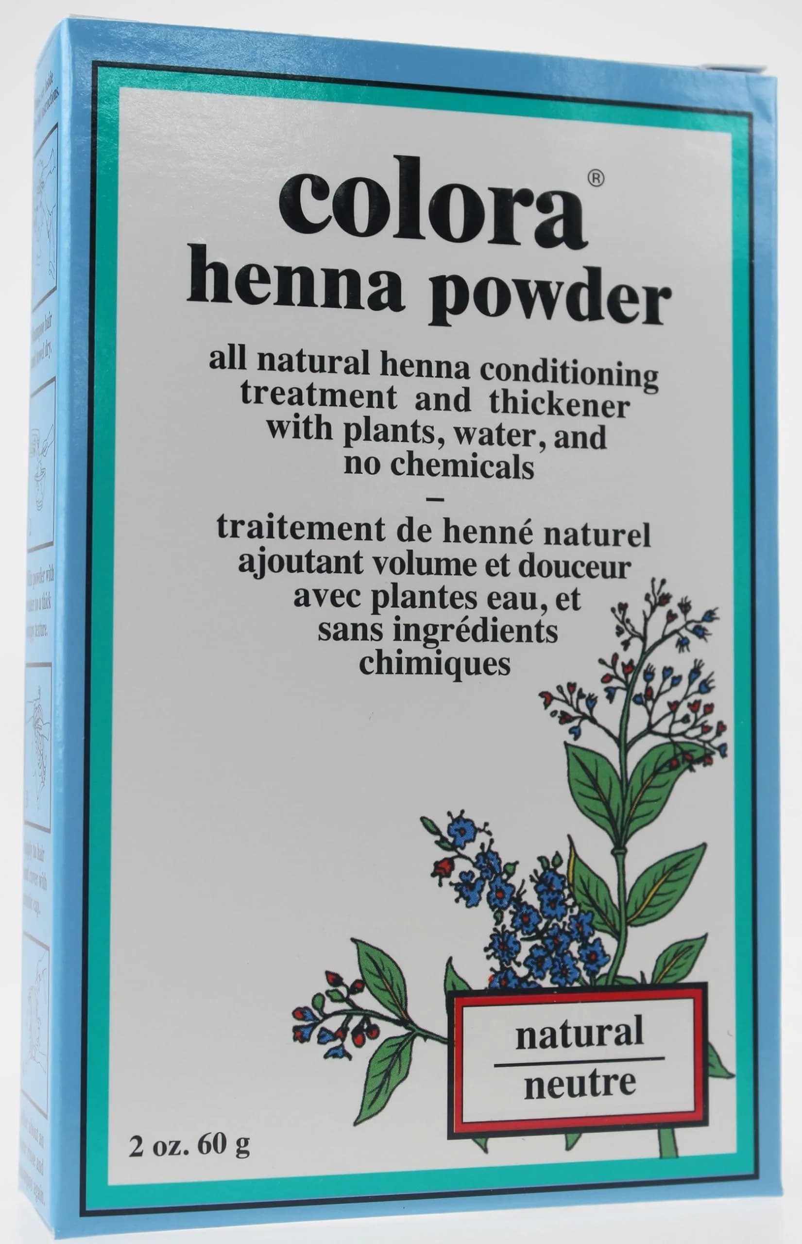 Colora Natural Henna Powder Hair Colorant 28g (1 oz) | Plant-Based Hair Treatment — Natural