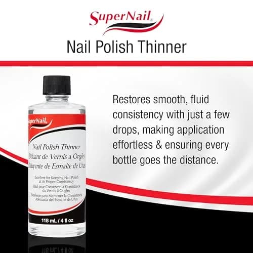 SuperNail Gel Nail Polish Thinner 118ml (4 fl oz) | Revives Thickened Lacquer for Smooth Application thumbnail 3