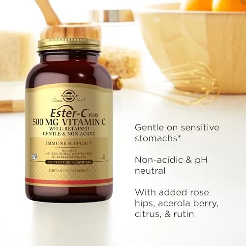 Solgar Ester-C Plus 500 mg Vitamin C (Ascorbate Complex) | Gentle, Non Acidic & Immune Support thumbnail 5