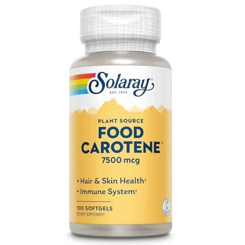 SOLARAY Plant Source Food Carotene 25000 IU | Supports Vision & Skin Health thumbnail 1