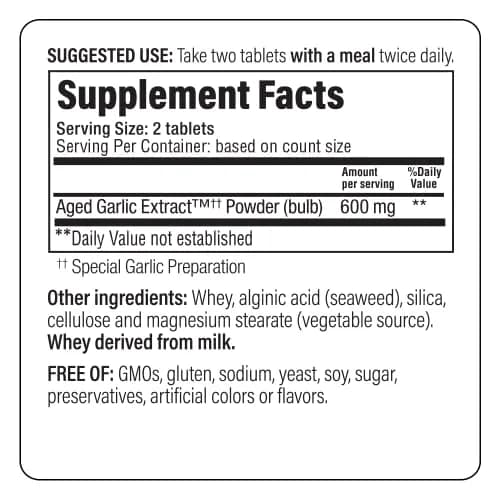 Kyolic Aged Garlic Extract Formula 100 Tablets thumbnail 5