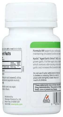 Kyolic Aged Garlic Extract Formula 100 Tablets thumbnail 4
