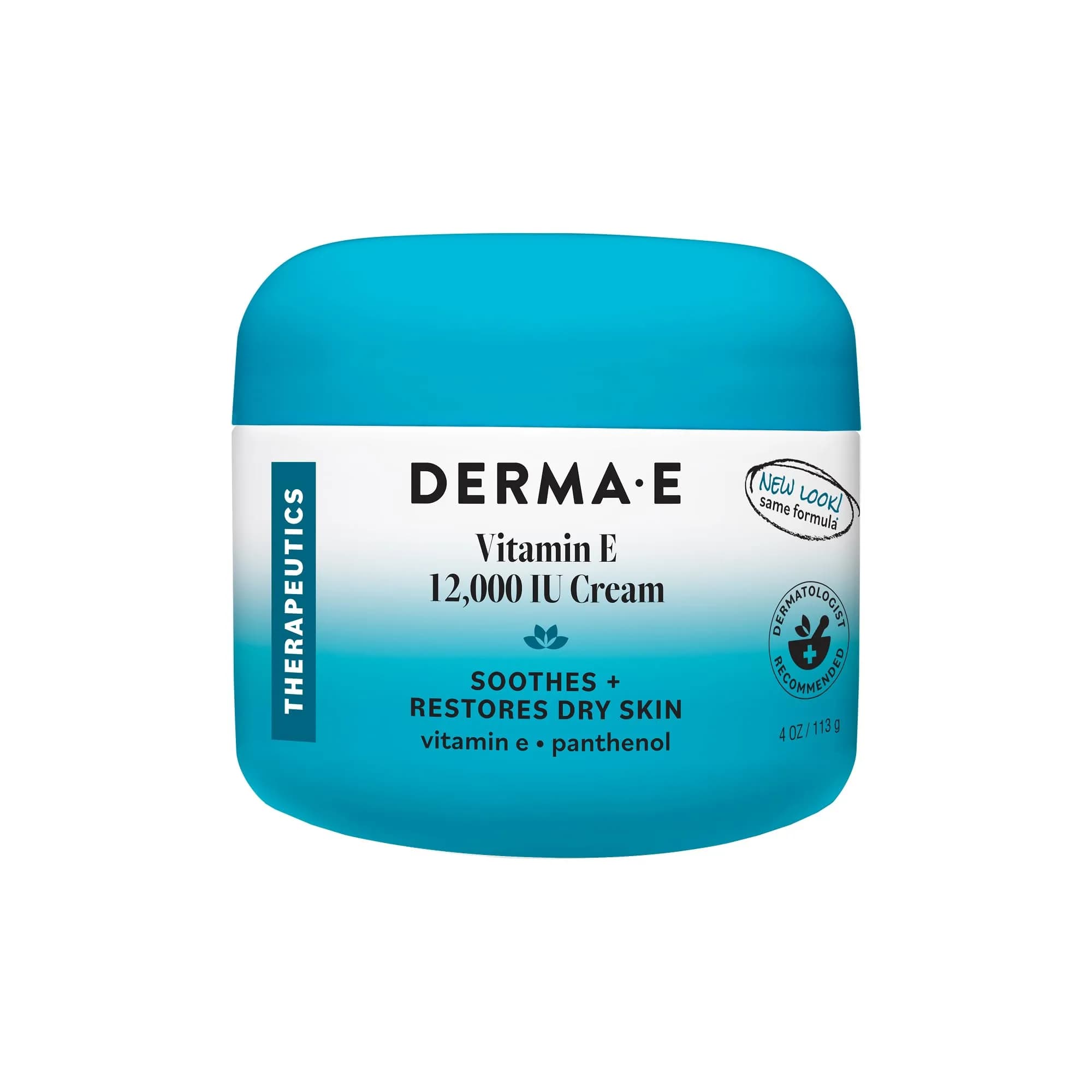 Derma E Vitamin E 12,000 IU Cream 118ml (4 oz) | Intensive Moisturizer for Face, Body & Hands