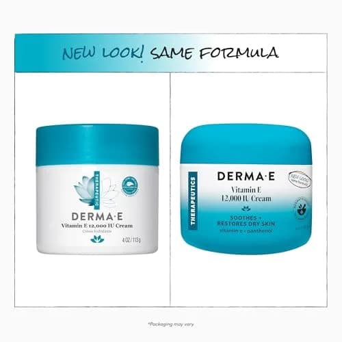 Derma E Vitamin E 12,000 IU Cream 118ml (4 oz) | Intensive Moisturizer for Face, Body & Hands thumbnail 4