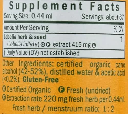 Herb Pharm Certified Organic Lobelia Liquid Extract 1 Fl Oz (29.57 ml) | Musculoskeletal System Support thumbnail 4