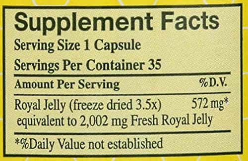 YS Organic Pure Royal Jelly Capsules 35 Count (Pack of 1) | Ultra Mega Strength 2000mg thumbnail 3