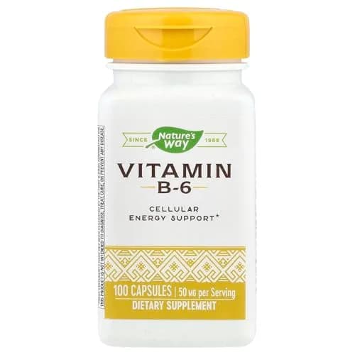 Nature's Way High Potency Vitamin B6 50 mg | Cellular Energy & Brain Support* thumbnail 1