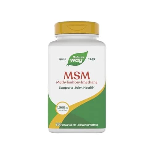 Nature's Way MSM 1000 mg | Supports Joint, Hair & Nails | 200 Tablets (Vegan, Gluten-Free) thumbnail 1