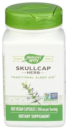 Nature's Way Skullcap Herb - Traditional Sleep Support* - 850mg per 2-Capsule Serving - Vegan, Dairy-Free & Gluten-Free - 100 Count thumbnail 1