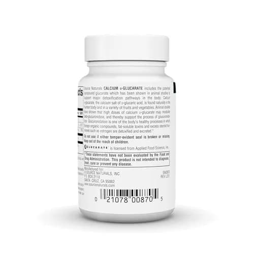 Source Naturals Calcium D-Glucarate 500 mg | Cellular Detoxifier, 60 Tablets, Vegetarian thumbnail 4