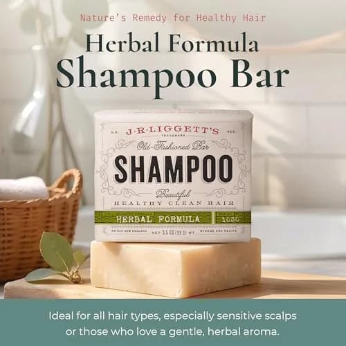 J·R·LIGGETT'S All-Natural Shampoo Bar, Herbal Scent, 100g (3.5 oz) | Supports Strong & Healthy Hair thumbnail 2