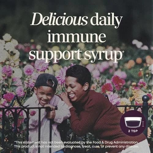Nature's Way Sambucus Immune Elderberry Syrup with Vitamin C & Zinc 240ml (8 Fl Oz) | Immune Support with Superfood Antioxidants thumbnail 2