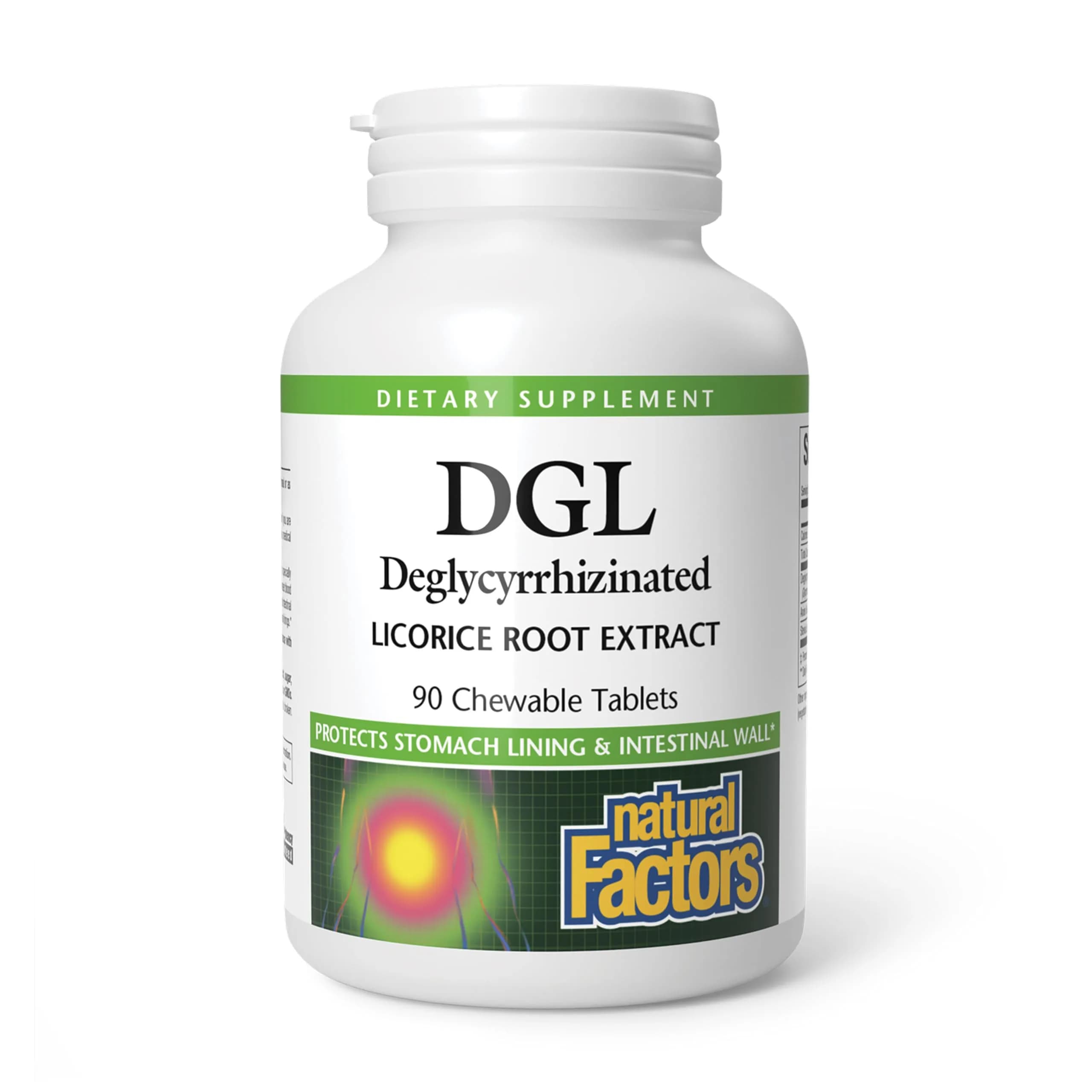 Natural Factors DGL Chewable 90 Tablets | Supports Digestive Health & Stomach Lining - main product image
