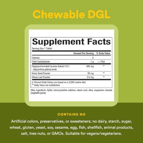 Natural Factors DGL Chewable 90 Tablets | Supports Digestive Health & Stomach Lining thumbnail 4