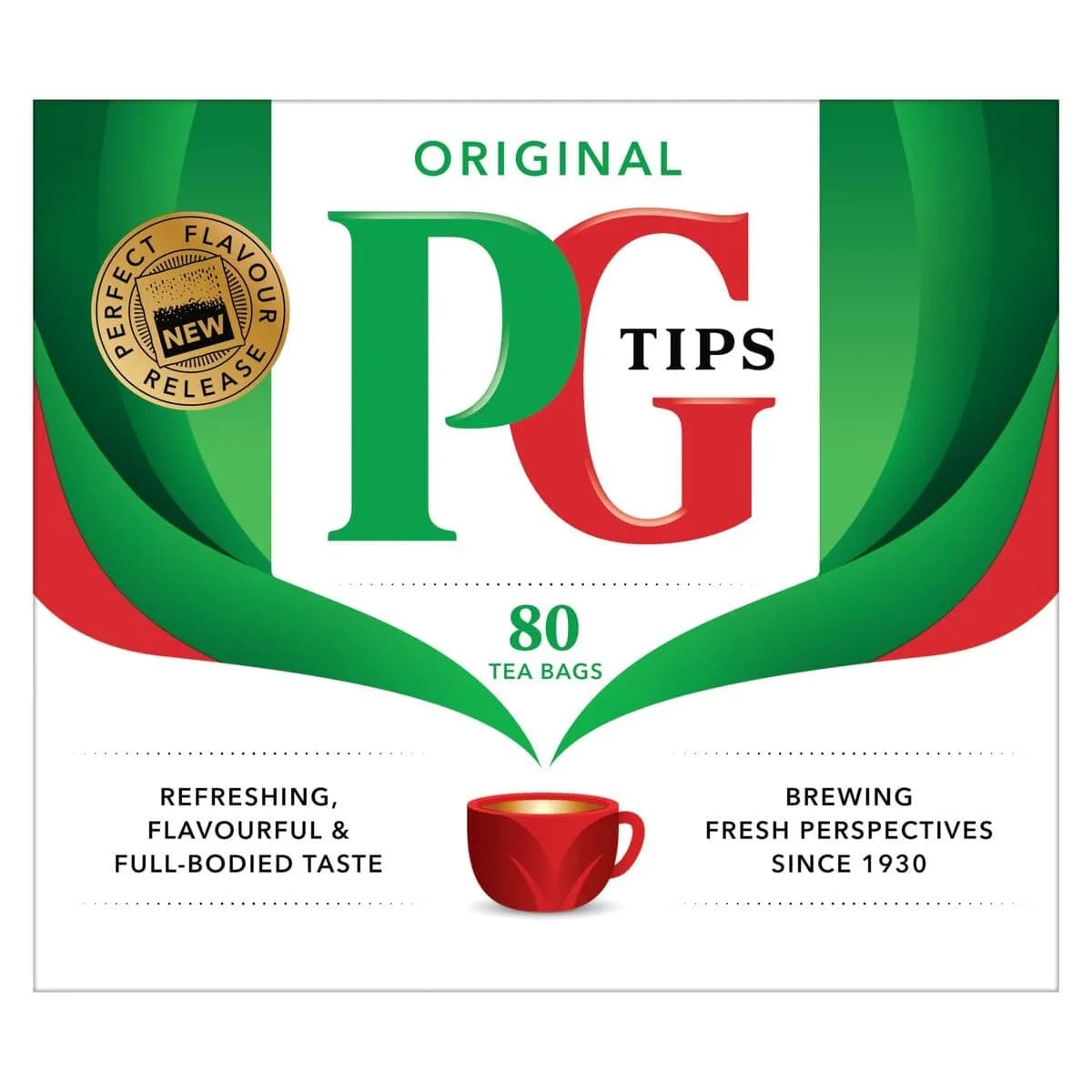 PG Tips Black Tea Bags 80 Count | Classic British Blend for a Rich, Refreshing Cup - main product image