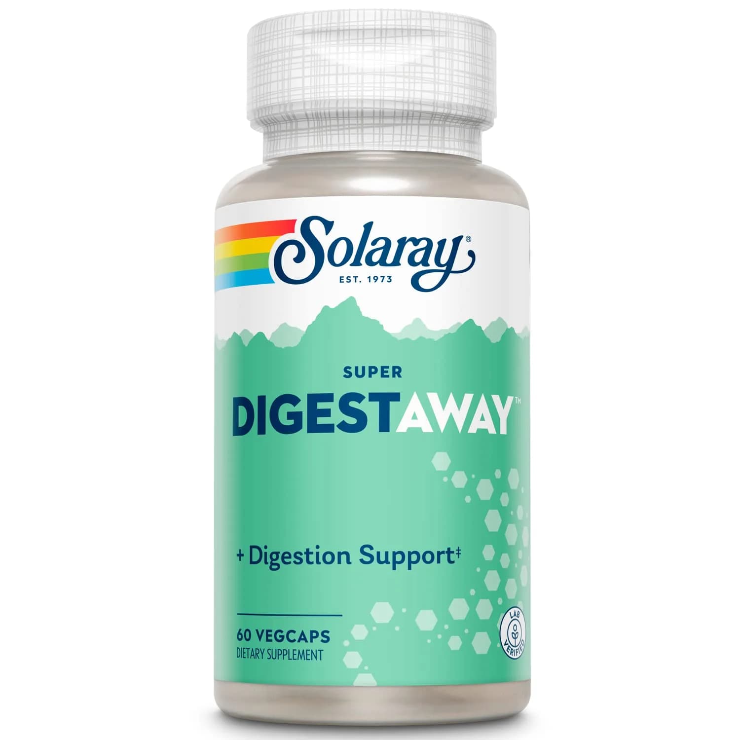 SOLARAY Super Digestaway Digestive Enzymes 60 VegCaps | Supports Protein, Fat & Carb Absorption - main product image