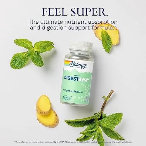 SOLARAY Super Digestaway Digestive Enzymes 60 VegCaps | Supports Protein, Fat & Carb Absorption thumbnail 3