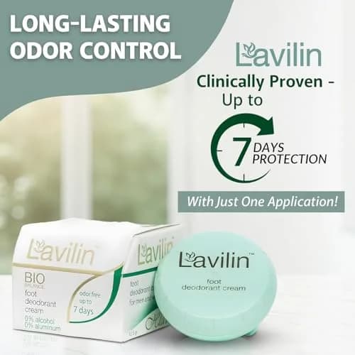 Lavilin Foot Deodorant Cream - No Aluminum, Sensitive Skin, Up to 7 Days Odor Control thumbnail 3