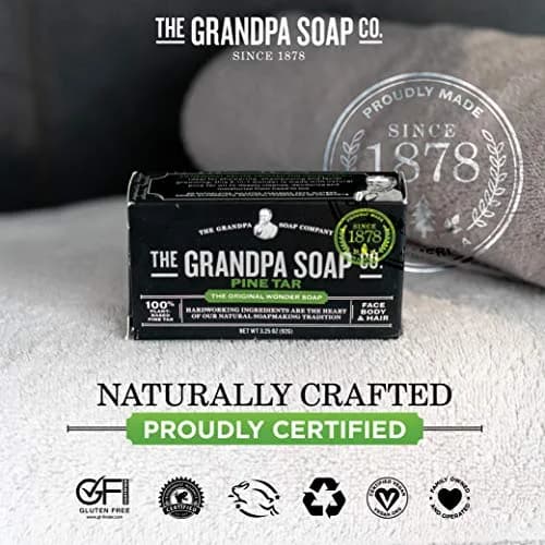 Grandpa's Pine Tar Soap 3.25 oz | Moisturizes & Deodorizes | Unisex thumbnail 4