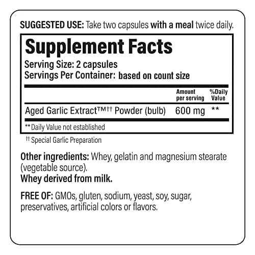 Kyolic Aged Garlic Extract Formula 100 Capsules thumbnail 5