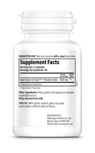 Kyolic Aged Garlic Extract Formula 100 Capsules thumbnail 3