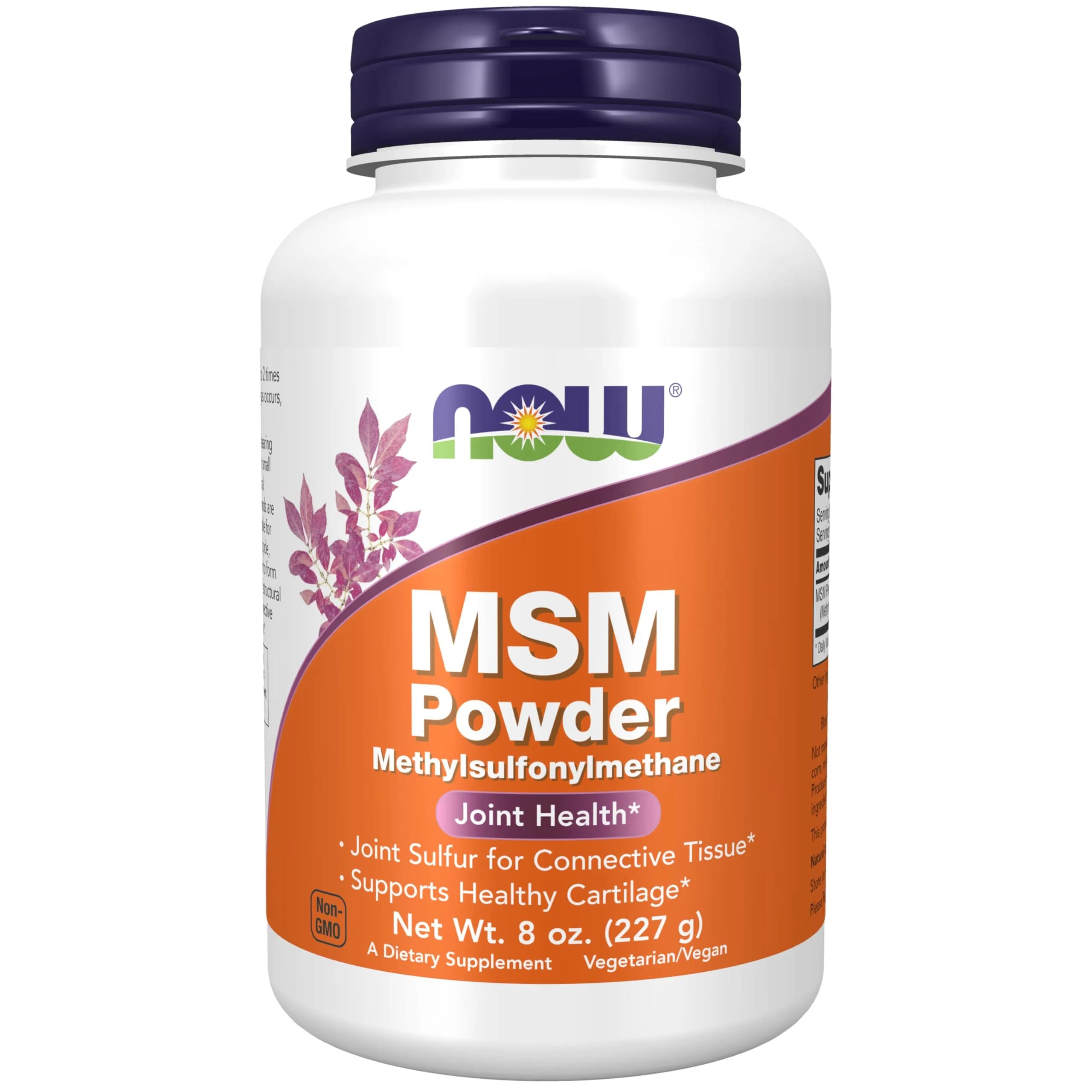 NOW Foods MSM Powder 8 oz (227 g) | Supports Joint Health & Cartilage — 8 Ounce