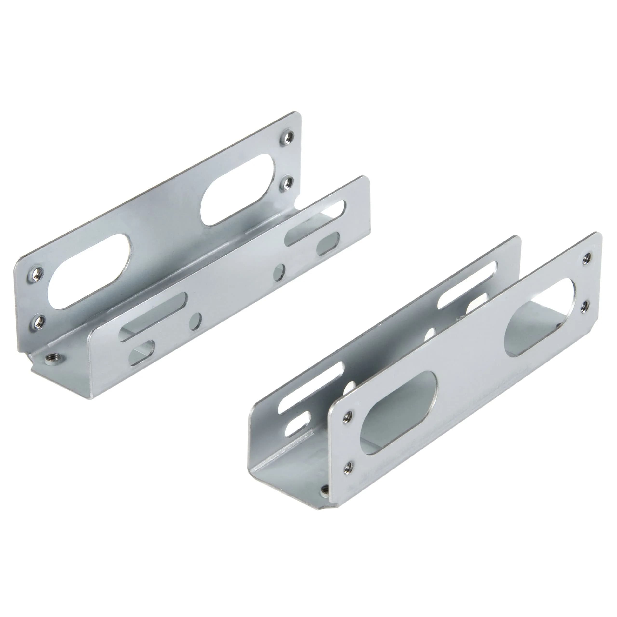 StarTech.com Dual 2.5in to 3.5in SATA Bracket Kit, TAA (BRACKET25X2) | Mounts Two 2.5in Drives in 3.5in Bay — Silver Metal