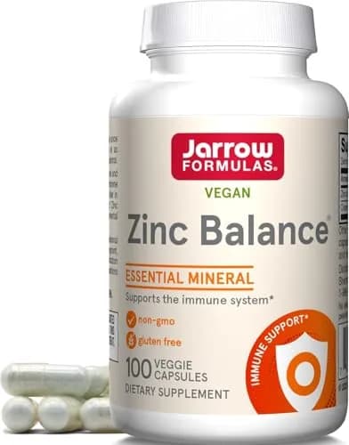 Jarrow Formulas Zinc Balance 15 mg Zinc with Copper 100 Capsules | Immune Support Supplement thumbnail 1