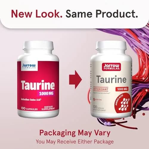 Jarrow Formulas Taurine 1000 mg Capsules, 100 Count (454 g) | Supports Brain Health & Osmoregulation thumbnail 2