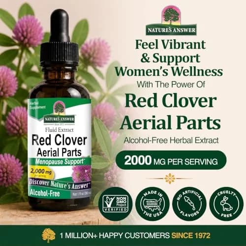 Nature's Answer Red Clover Liquid Extract 30ml (1 Fl Oz) | Menopause Support for Hormonal Balance thumbnail 2
