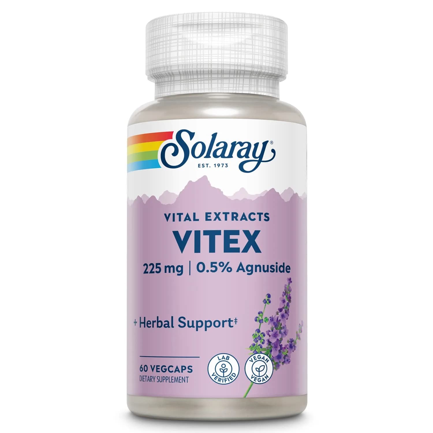 SOLARAY Vitex Berry Extract 225 mg | Traditional Women's Hormone Support | Vegan, Lab Verified