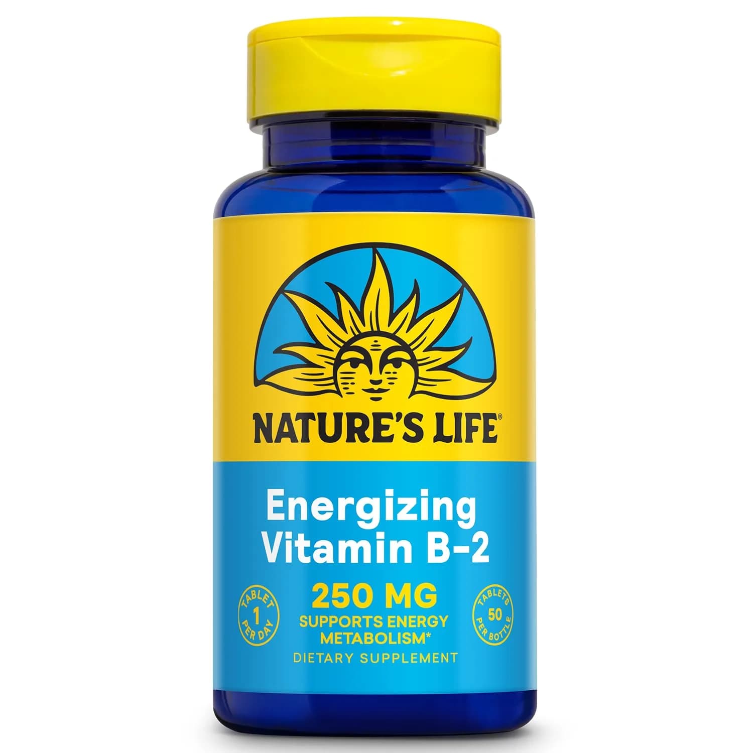 Nature's Life Vitamin B-2 250 mg | Energy & Metabolism Support (70-120 chars) - main product image