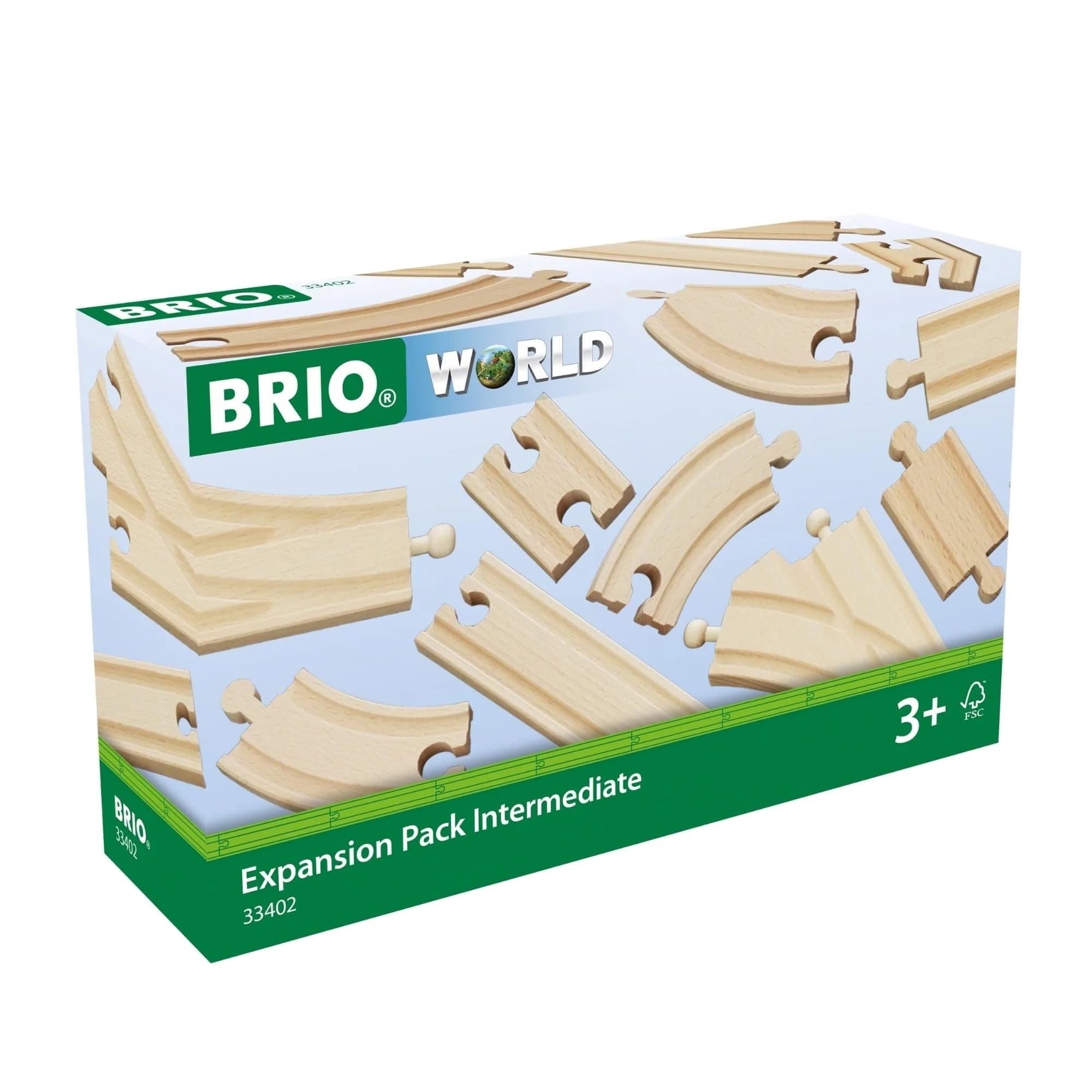 BRIO World Expansion Pack Intermediate - Wooden Train Tracks with Switches | Grow Railway System - main product image