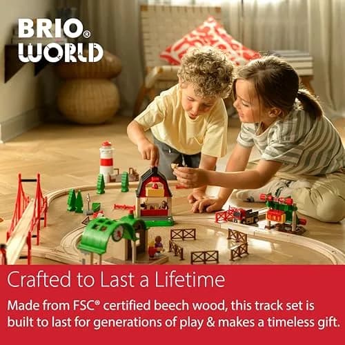 BRIO World Expansion Pack Intermediate - Wooden Train Tracks with Switches | Grow Railway System thumbnail 6