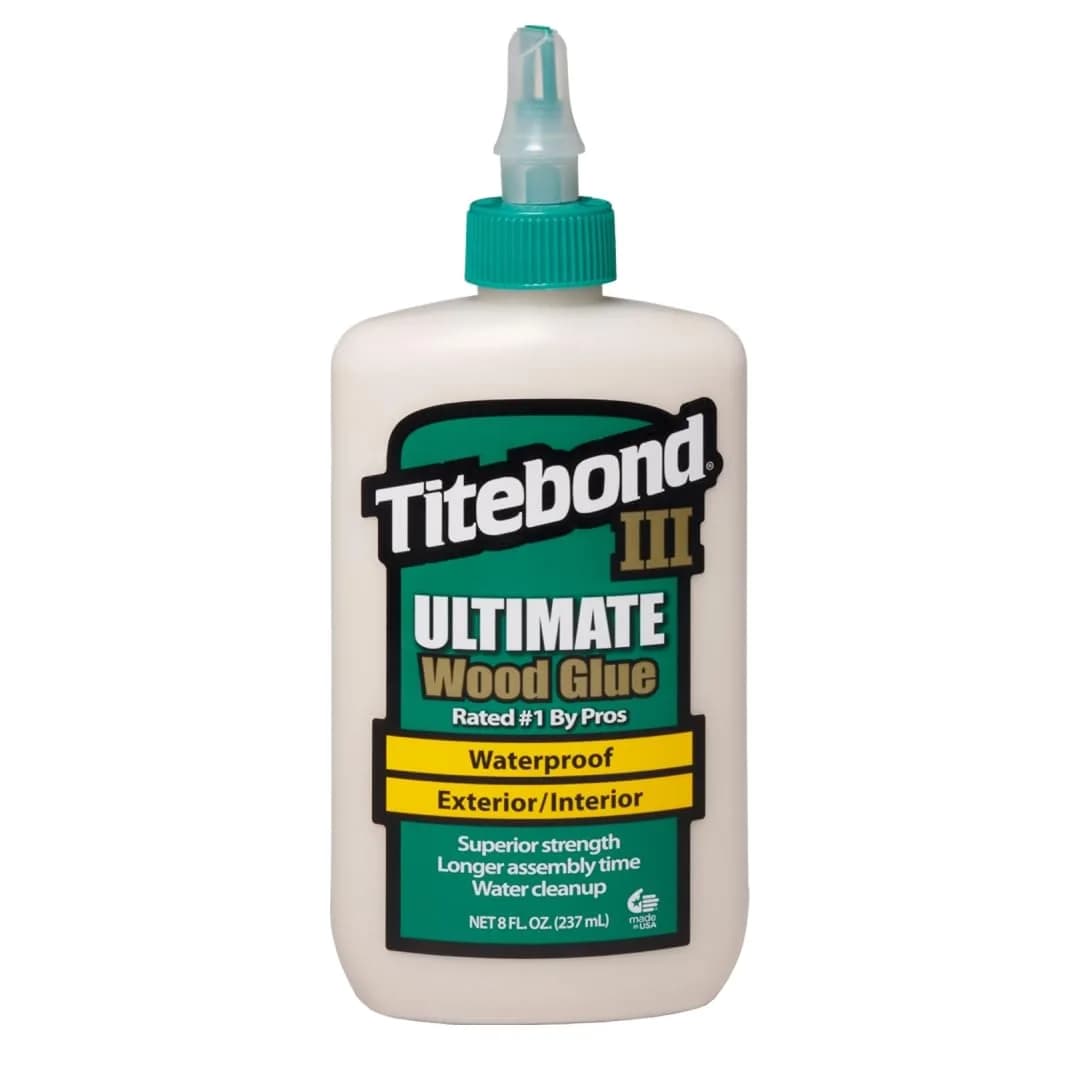 Titebond III Ultimate Wood Glue 8 fl oz (237ml) | Waterproof, Non-Toxic, Water Cleanup