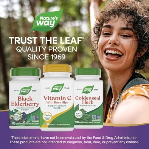 Nature's Way Vitamin C-500 with Rose Hips 100 Capsules | 1000 mg per Serving, Gluten-Free thumbnail 7