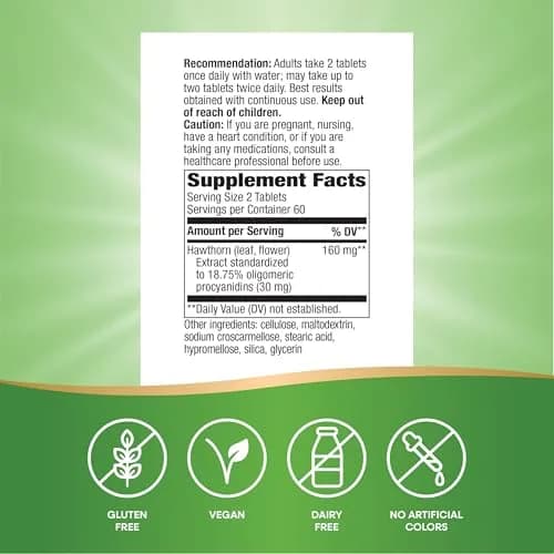 Nature's Way HeartCare Hawthorn Standardized Extract, 120 ct | Supports Healthy Heart Function thumbnail 5