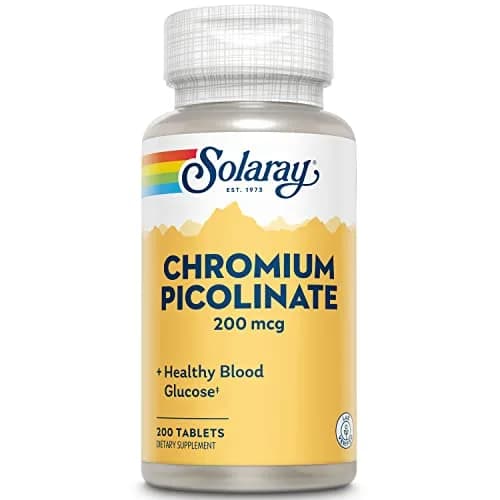 SOLARAY Chromium Picolinate Tablets 200 mcg | Supports Glucose Metabolism & Wellness thumbnail 1