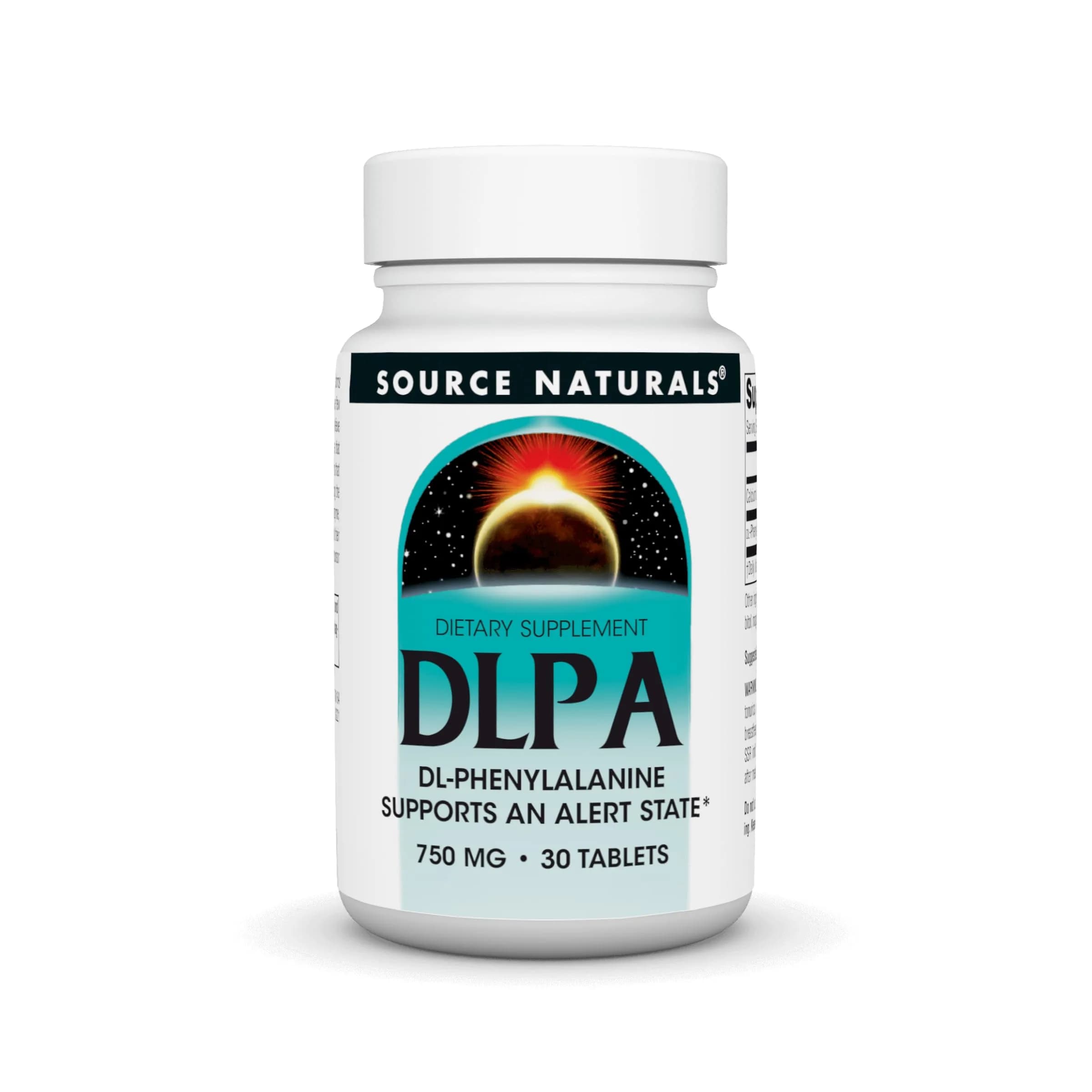 Source Naturals DLPA DL-Phenylalanine 750 mg | Supports Endorphin Levels & Alertness - main product image