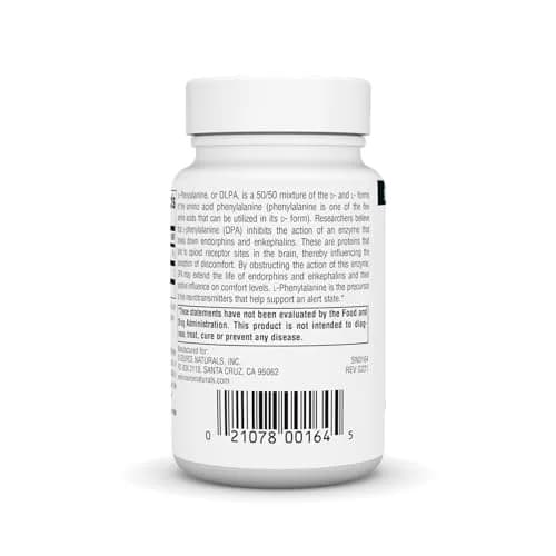 Source Naturals DLPA DL-Phenylalanine 750 mg | Supports Endorphin Levels & Alertness thumbnail 3