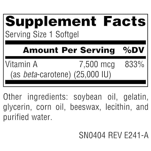 Source Naturals Beta Carotene 7500 mcg (25000 IU) 250mcg (250 Count) | Antioxidant Protection from USA thumbnail 6
