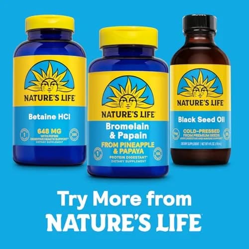 Nature's Life Bromelain & Papain | Digestive Enzymes from Pineapple & Papaya | 250mg | 100 Vegetarian Capsules thumbnail 6