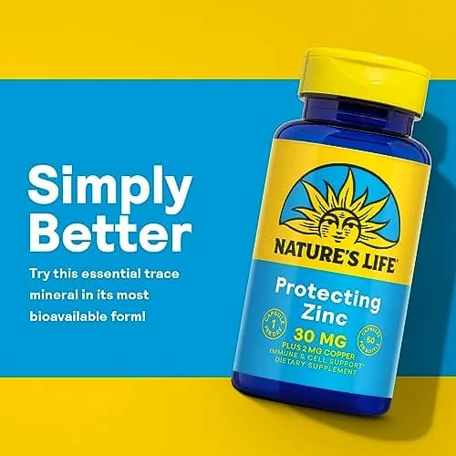 Nature's Life Zinc Picolinate 30mg + 2mg Copper | Immune & Skin Support (70-120 chars) thumbnail 4