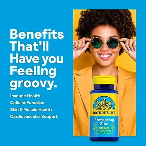 Nature's Life Zinc Picolinate 30mg + 2mg Copper | Immune & Skin Support (70-120 chars) thumbnail 3